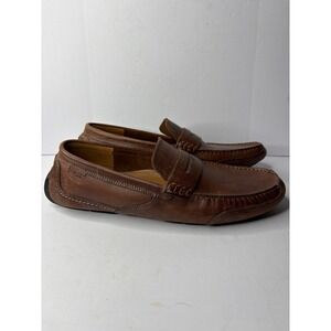 Clarks Collection Mens Brown Leather Driving Penny Loafers 261081677100 Size 11